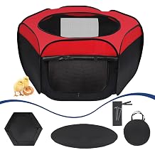 Brooder Box for Chicks Starter Kit - Upgraded Dual Door Collapsible Large Chicken Pen, Easy to Clean Chicken Coop Supplies for Ducks, Quail, Cats, or Dogs, Holds Up to 20 Chicks