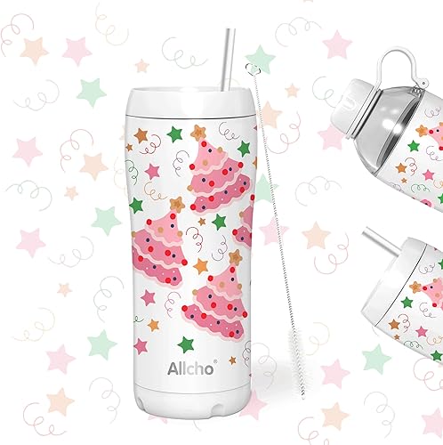 Miniatura 22 de Botella de agua aislada para mujeres, botellas de agua de acero inoxidable de 18 oz, de doble pared, 2 tapas (para beber y taza) - Hidrata y Púrpura