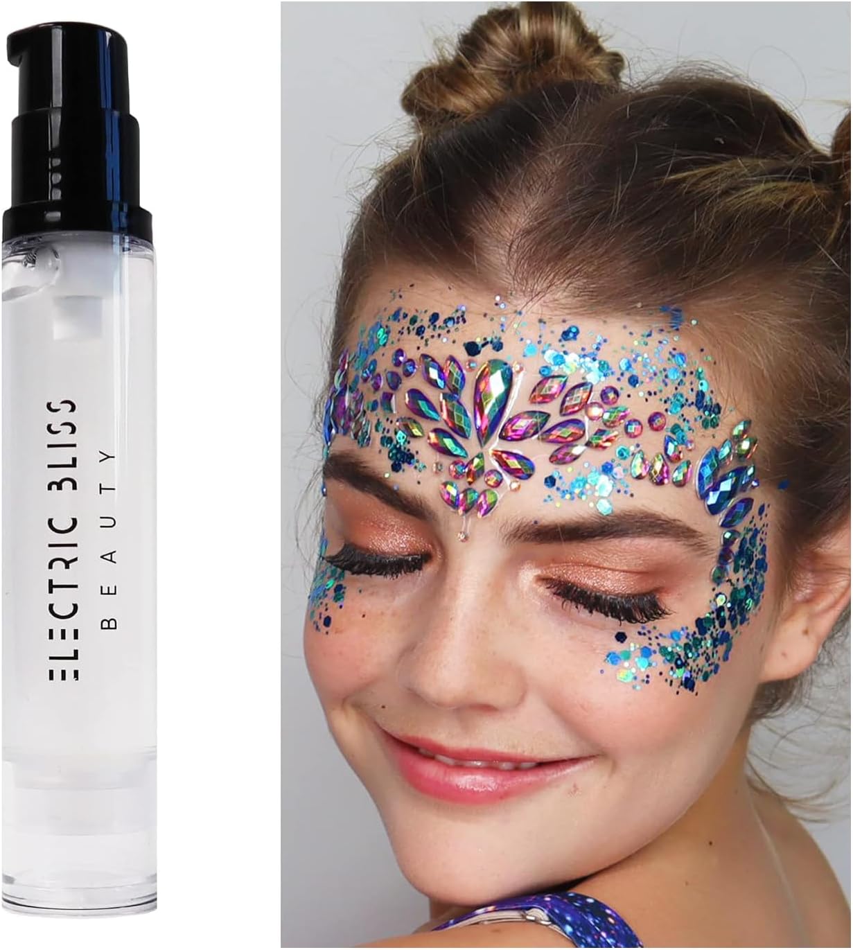 10 ML Quick Dry - Cosmetic Glitter Glue - Electric Bliss Beauty - Face & Body Chunky Glitter Glue Adhesive Body Cosmetic Makeup