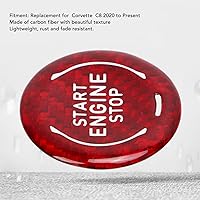 Vista 4 de Cubierta de botón de arranque de fibra de carbono, cubierta de botón de arranque/parada del motor sin llave, cubierta del botón de encendido para C8