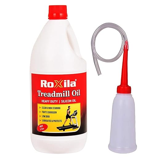 Pure Silicone Treadmill Lubricant Oil 1 Litre | High Viscosity Belt Lubricant with Easy Dispenser | Reduces Noise & Friction | Extends Motor & Belt Life | Compatible with All Treadmills