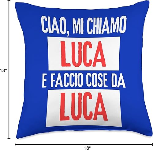 Miniatura 4 de Ciao Sono Faccio Cose Da Luca Personalizzato Divertente - Almohada (18 x 18 pulgadas), multicolor