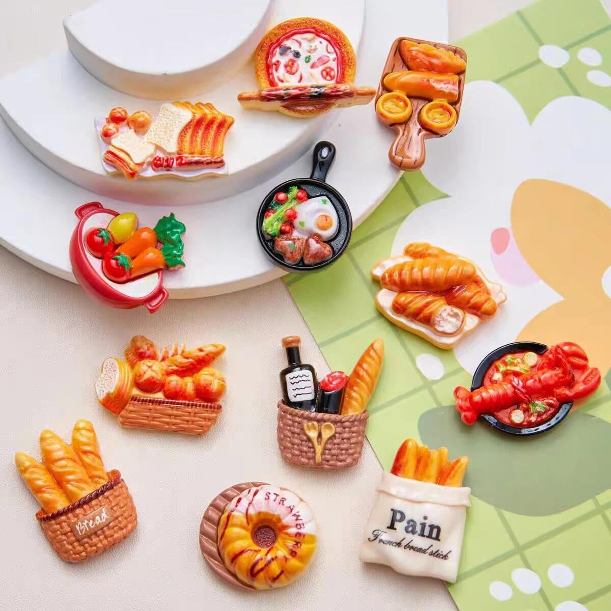 12 Pcs 12 Styles Magnetic Fridge Magnets Miniature Food Drink Bottles Soda Pop for DIY Crafts Scrapbooking Kitchen Home Party Decor