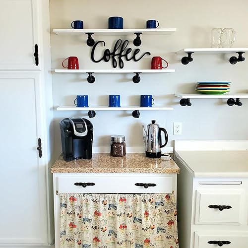 Miniatura 3 de Soporte de estante de tubo de 6.7 pulgadas, paquete de 8 soportes industriales de bricolaje para estante flotante de madera de 6 a 12 pulgadas,