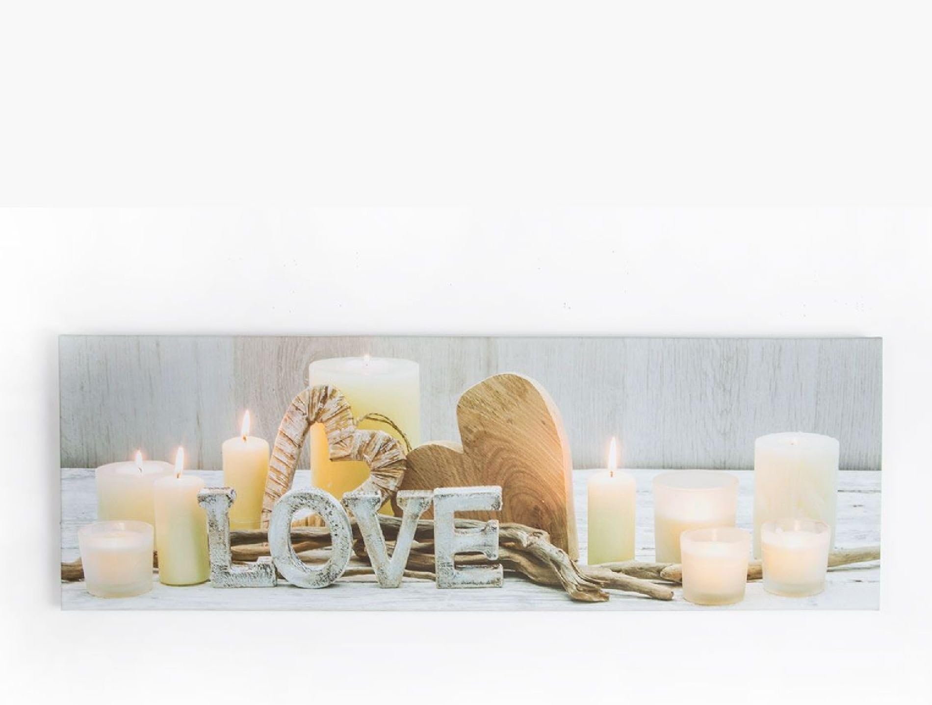 Love Led Light Up Printed Canvas Wall Art