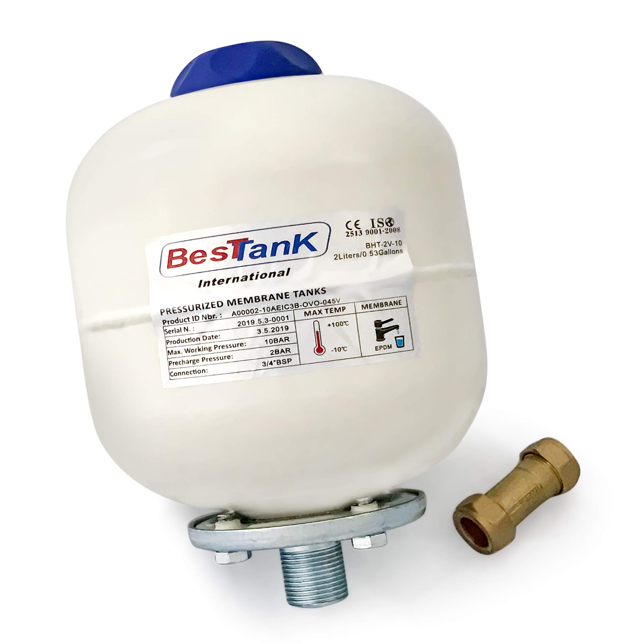 Buy 2L Expansion Vessel KIT Pressure Tank and Check Valve for unvented