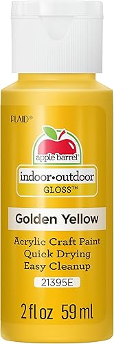 Miniatura 1 de Apple Barrel 21395 Pintura acrílica con acabado brillante, 2 onzas, amarillo dorado (paquete de 24)