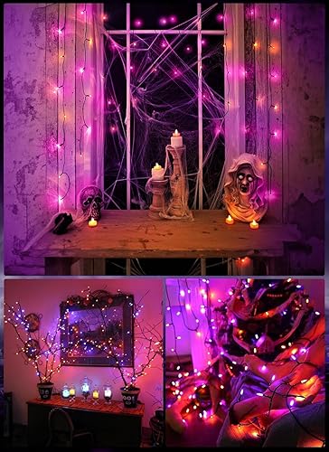 Vista 49 de Guirnalda de luces de Navidad a pilas, 20 luces LED de 8 pies con temporizador, luces de árbol de Navidad para interiores y exteriores, dormitorio