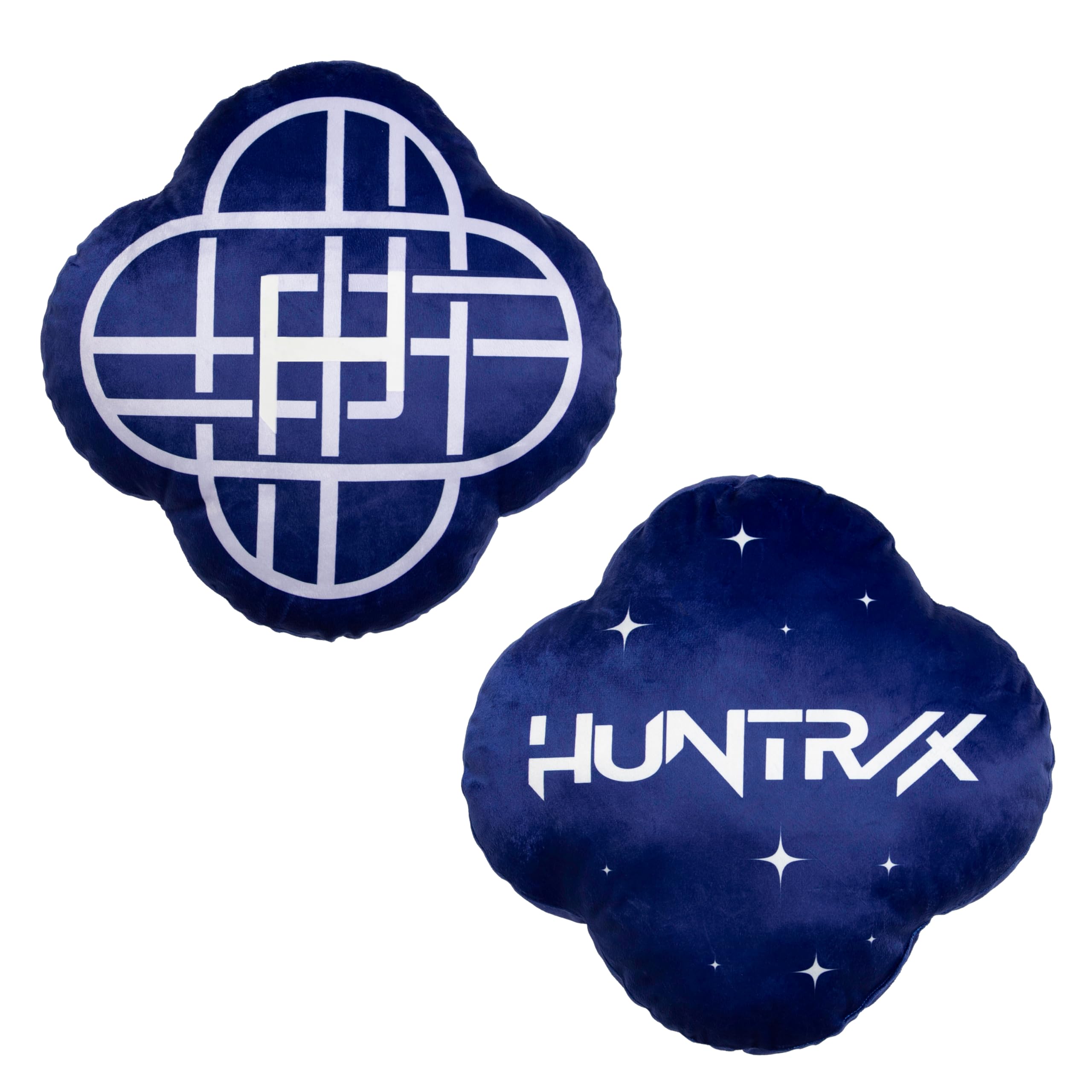 K Pop Demon Hunters Officially Licensed Shaped Cushion Pillow | Huntrix Flashing Design | Glow In The Dark Emblem | Perfect For Bedroom Or Living Room Décor 40 x 40cm