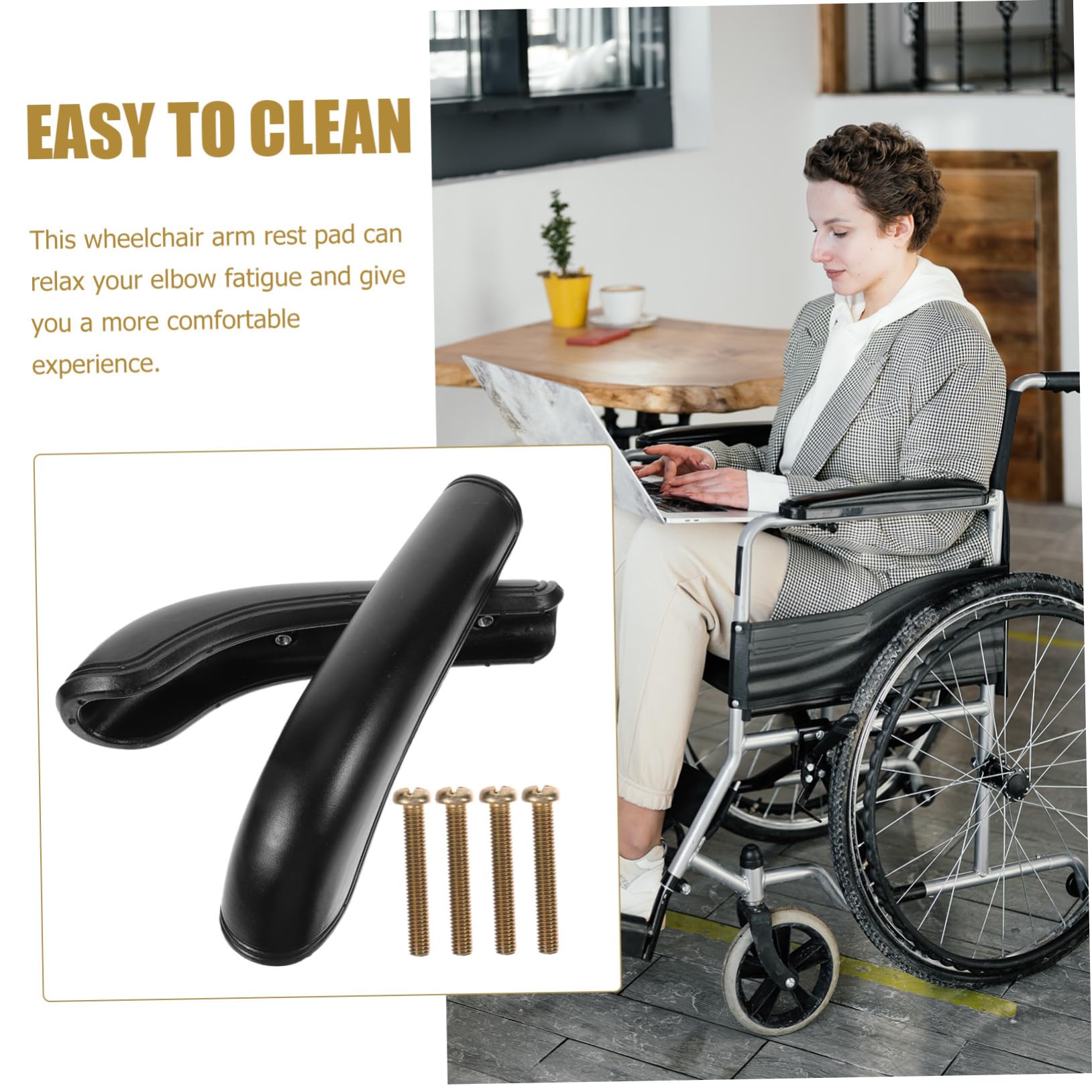 PACKOVE 8piezas Cojín Reposabrazos Para Sillas y Sillas De Ruedas Almohadilla De Pu Accesorios De Para Reposabrazos Para Aliviar La Presión y Cuello