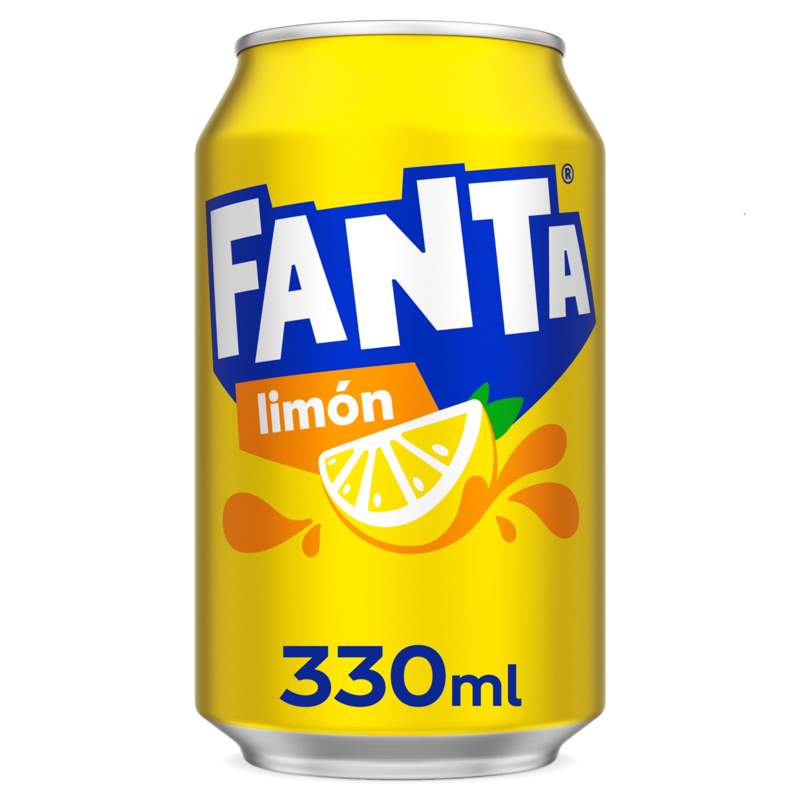 Fanta Limón, Refresco de Limón Elaborado a partir de Zumo, Bajo en Calorías - Pack de 9 Latas, 330 ml