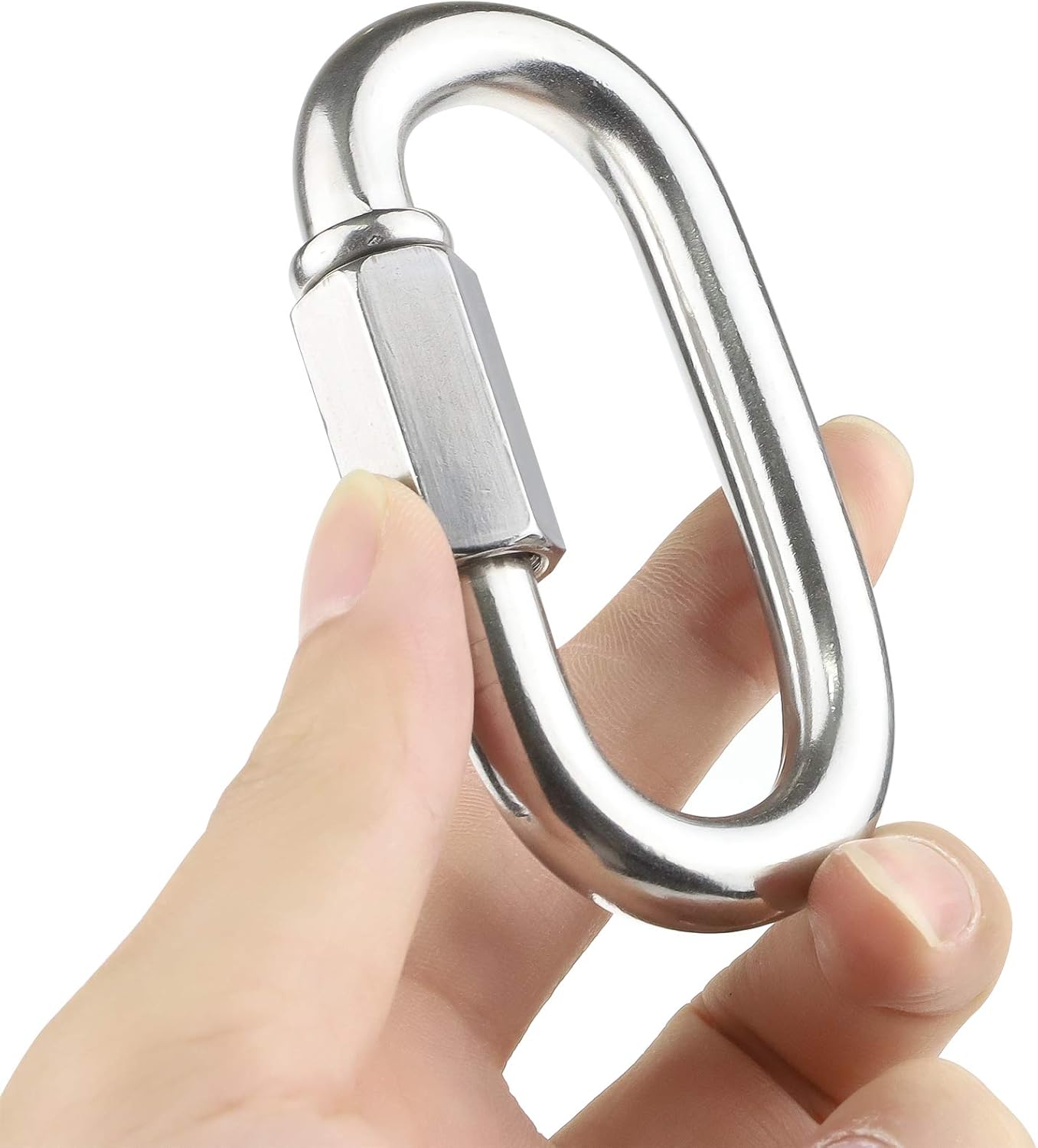 IEBUOBO クイックリンク ステンレススチール クイックリンクチェーン D型 ロック クイックチェーン カラビナ、ハンモック、キ