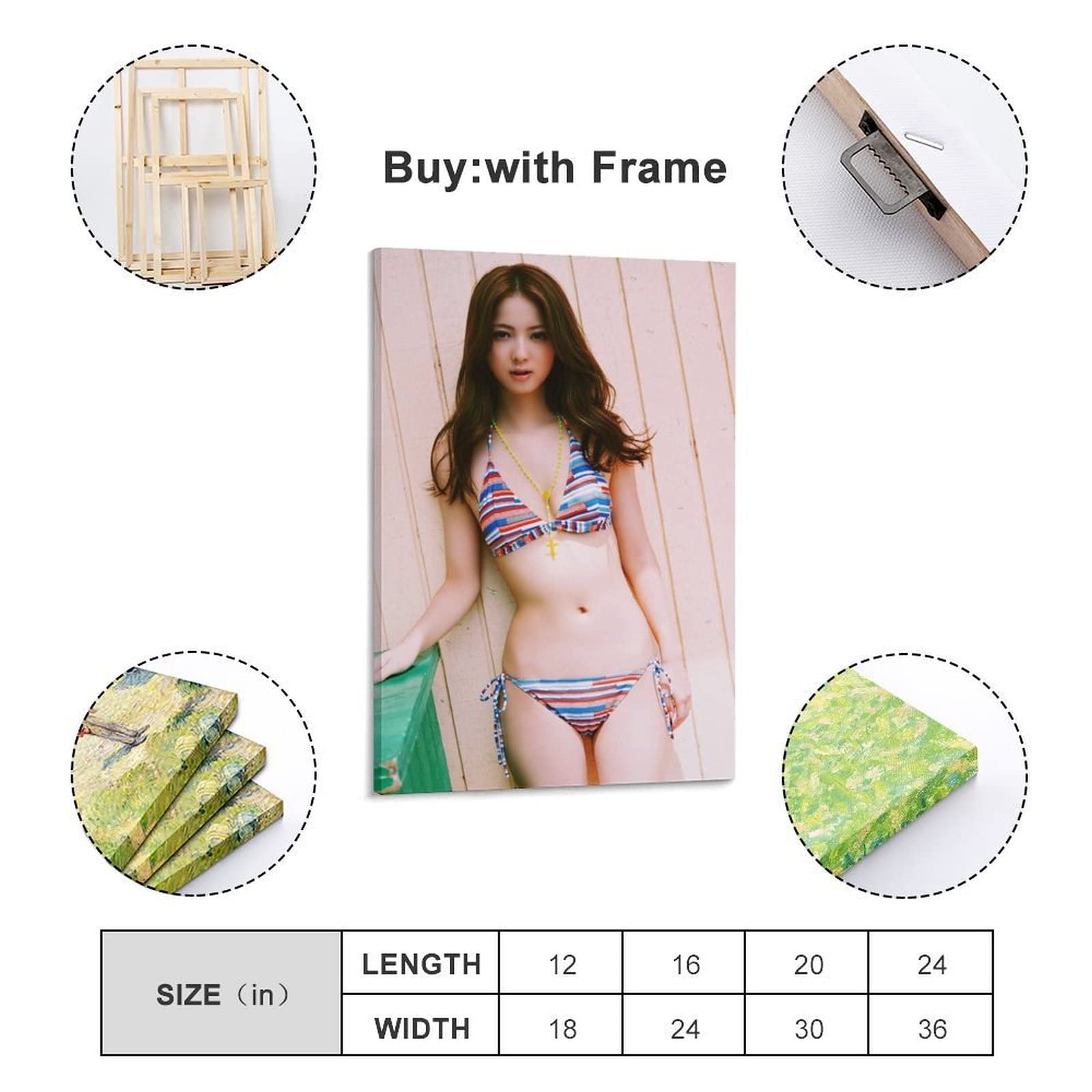 Amazon.co.jp: 佐々木 希女神水着ポスターアートパネル寝室の飾り