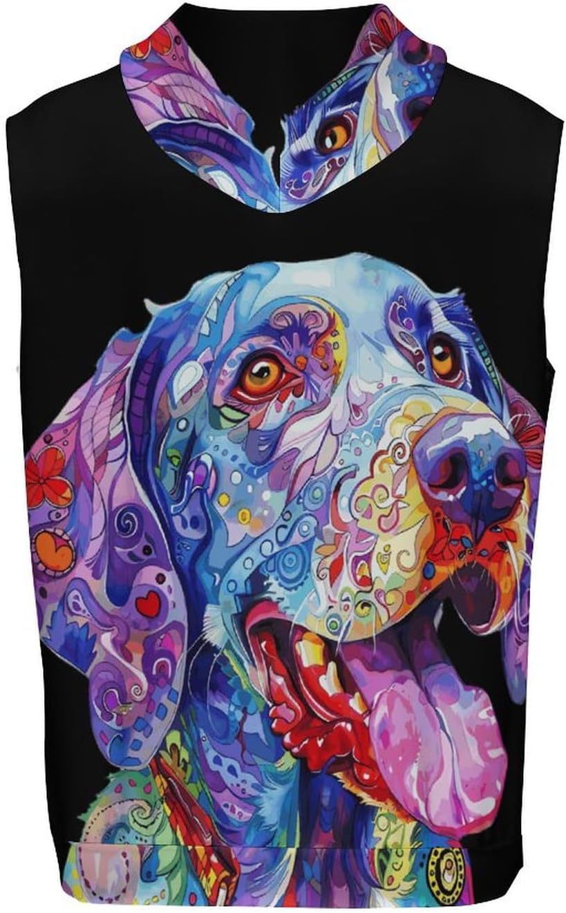 Men's Workout Hooded Tank Tops Sleeveless Muscle Gym T-Shirts