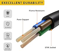 Vista 9 de Adaptador de 30 Amperios a 20 Amperios 110V Adaptador de Distribución para RV, NEMA TT-30P Macho a 3X 5-15R/5-20R Hembra, Toma Doméstica