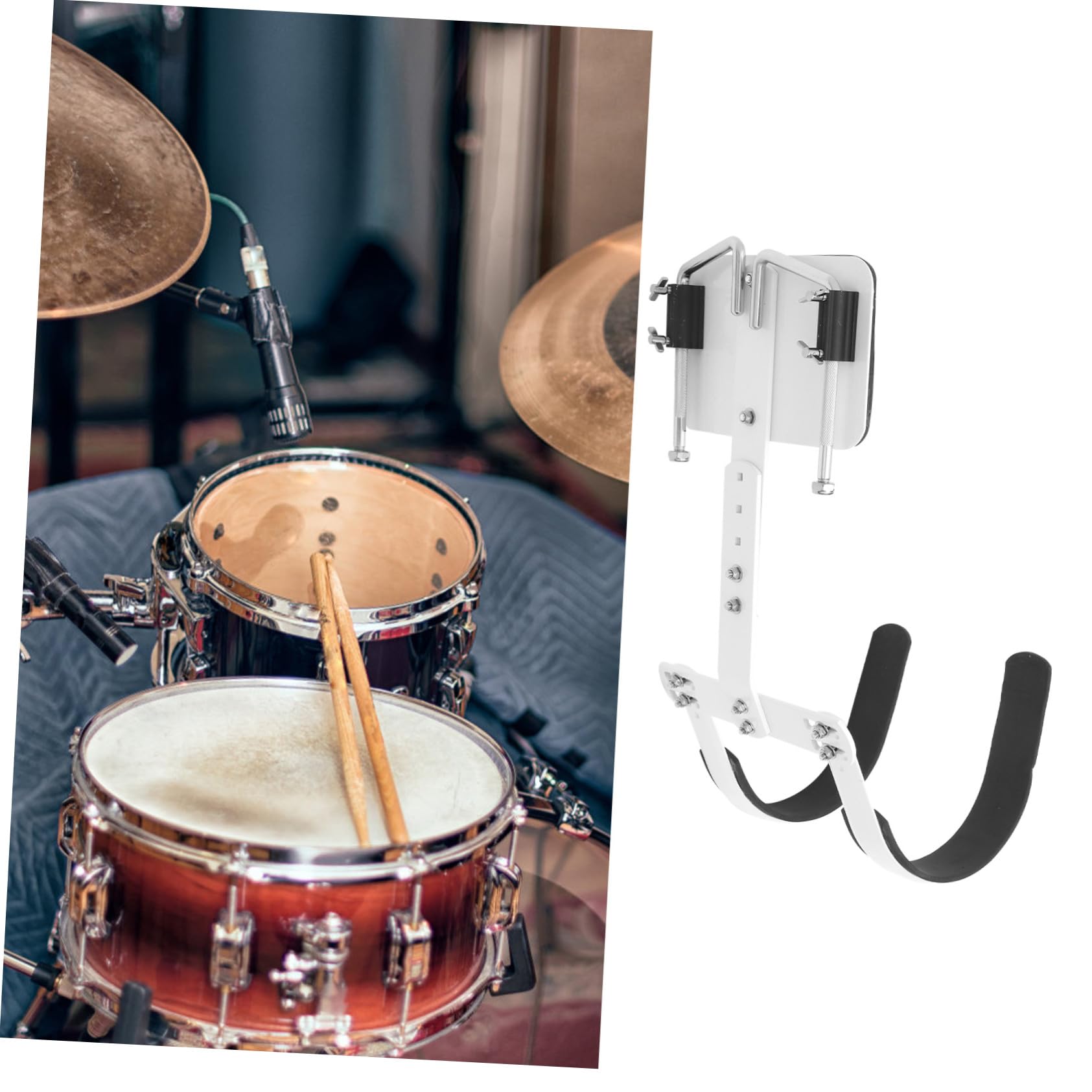 Marschtrommel für Erwachsene mit Verstellbarem Aluminiumlegierungs Stützzubehör Weißer Snare Drum Träger für Einfachen Transport und Praktischen Einsatz
