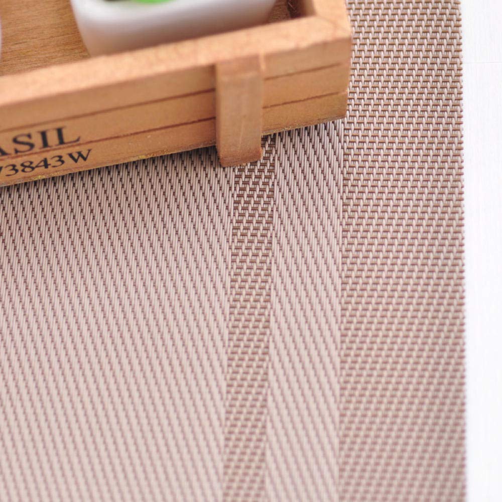 placemats, Outdoor Placemat Children'S Dining Table Mat Insulation Pvc Mat-Grove Gray(Double Frame (Khaki))