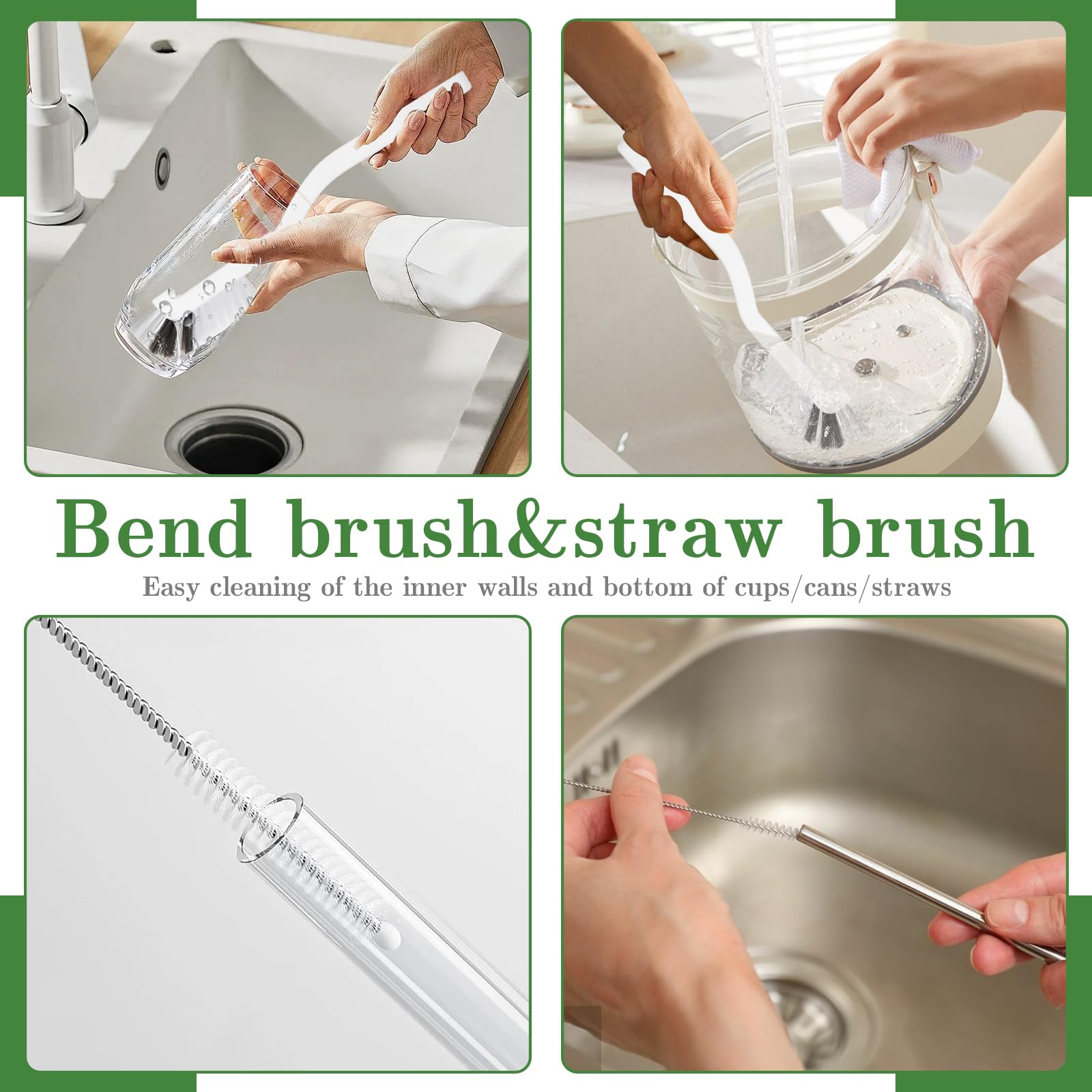 AONEZ 15-Piece Cleaning Brush Kit - Grout & More -2