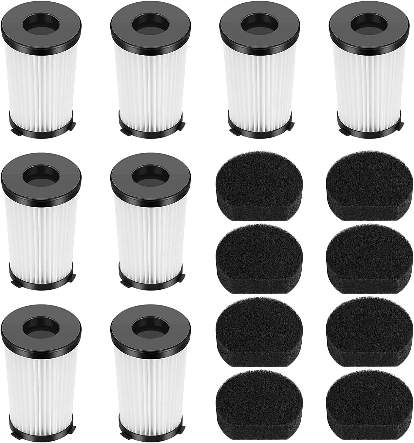 8 Filtri e 8 Spugne per aspirapolvere Ariete Handyforce 2761 e 2759