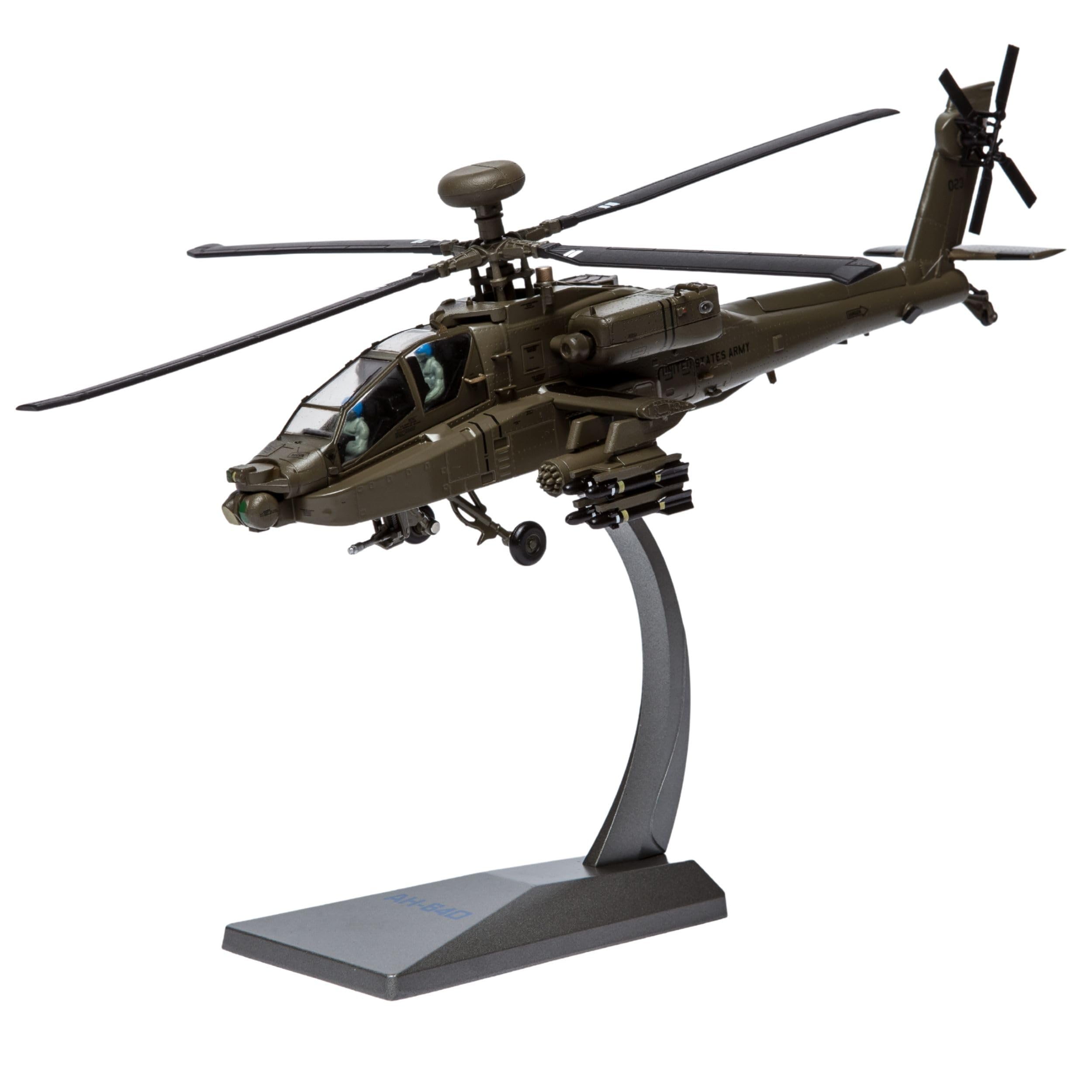 Authentic R & M AH-64 Apache Diecast Model 1:72 Scale U.S. Army Attack Helicopter Collectible Military Aircraft Display Replica