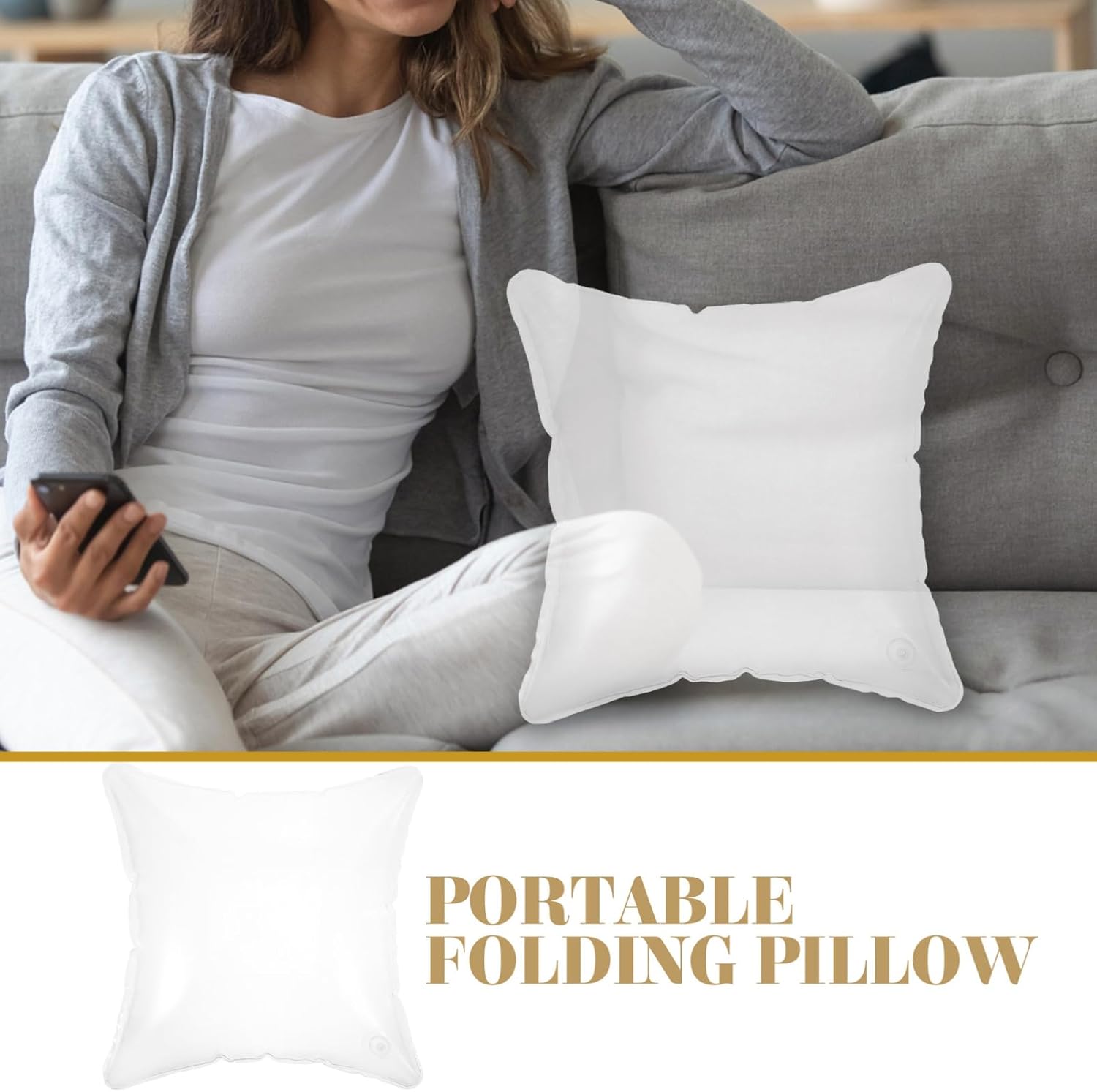 2pcs Inflatable Pillow Insert Camping Cushion Portable Outdoor Travel Cushion for Relaxation Design Lightweight Comfort for Home and Adventures