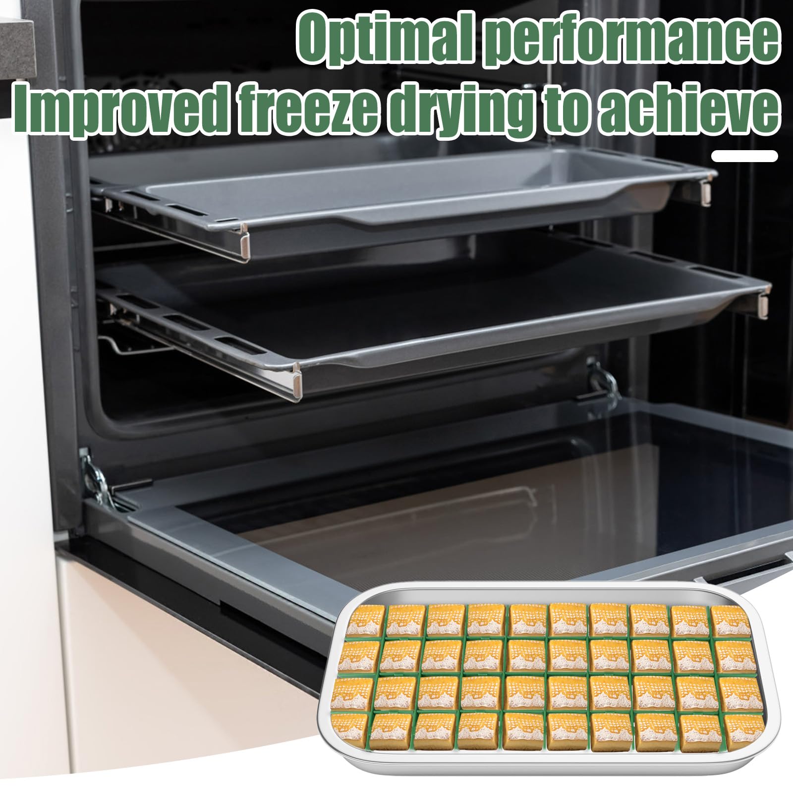 5 Sets Gefriertrockner-Schalen-Trennwände für Harvest Right, Mittelgroße Lebensmittel-Schalen-Trennwände mit Reinigungsbürste für Süßigkeiten Obst Gemüse Gefriertrockner-Zubehör