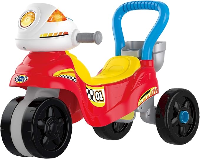 VTech 3In1 Ride with Me Motorbike, Baby Walker for Toddlers, Interactive Toy for Sensory Play