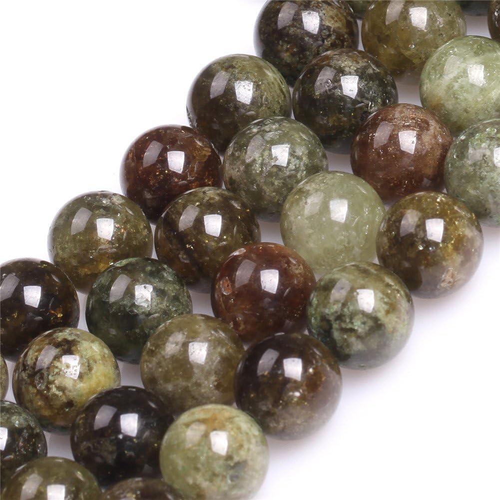 JOE FOREMAN 12mm Green Tsavorite Semi Precious Gemstone Round Loose Beads for Jewelry Making DIY Handmade Craft Supplies 15" 31-33 Pcs