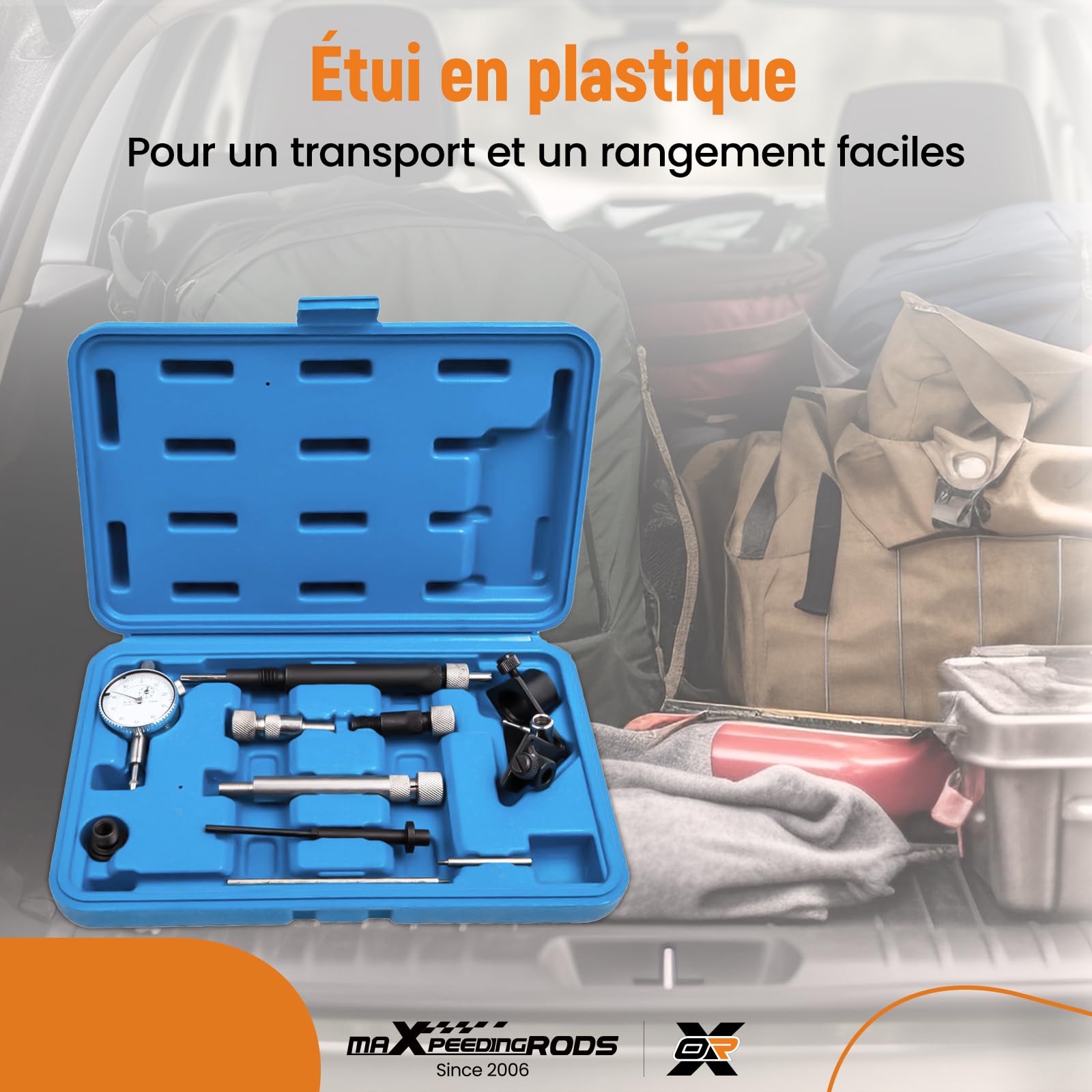 maXpeedingrods Outils pour Un réglage précis de la Pompe d'injection Diesel avec comparateur pour Audi BMW Fiat Renault VW, 10 Pièces Universel Jeu d'outils de réglage comparateur mecanique