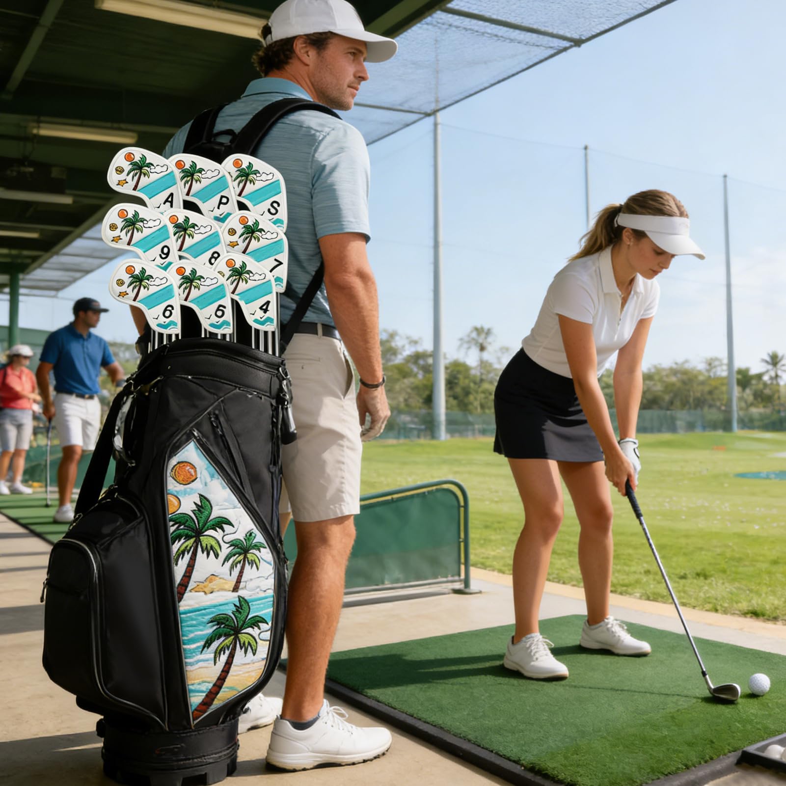 s para Palos de Golf Protectora con Estampado Tropical