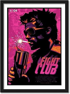 Good Hope Wood Fight Club Movie Poster Frame (10 X 13 Inch, Framed)( Multicolour)