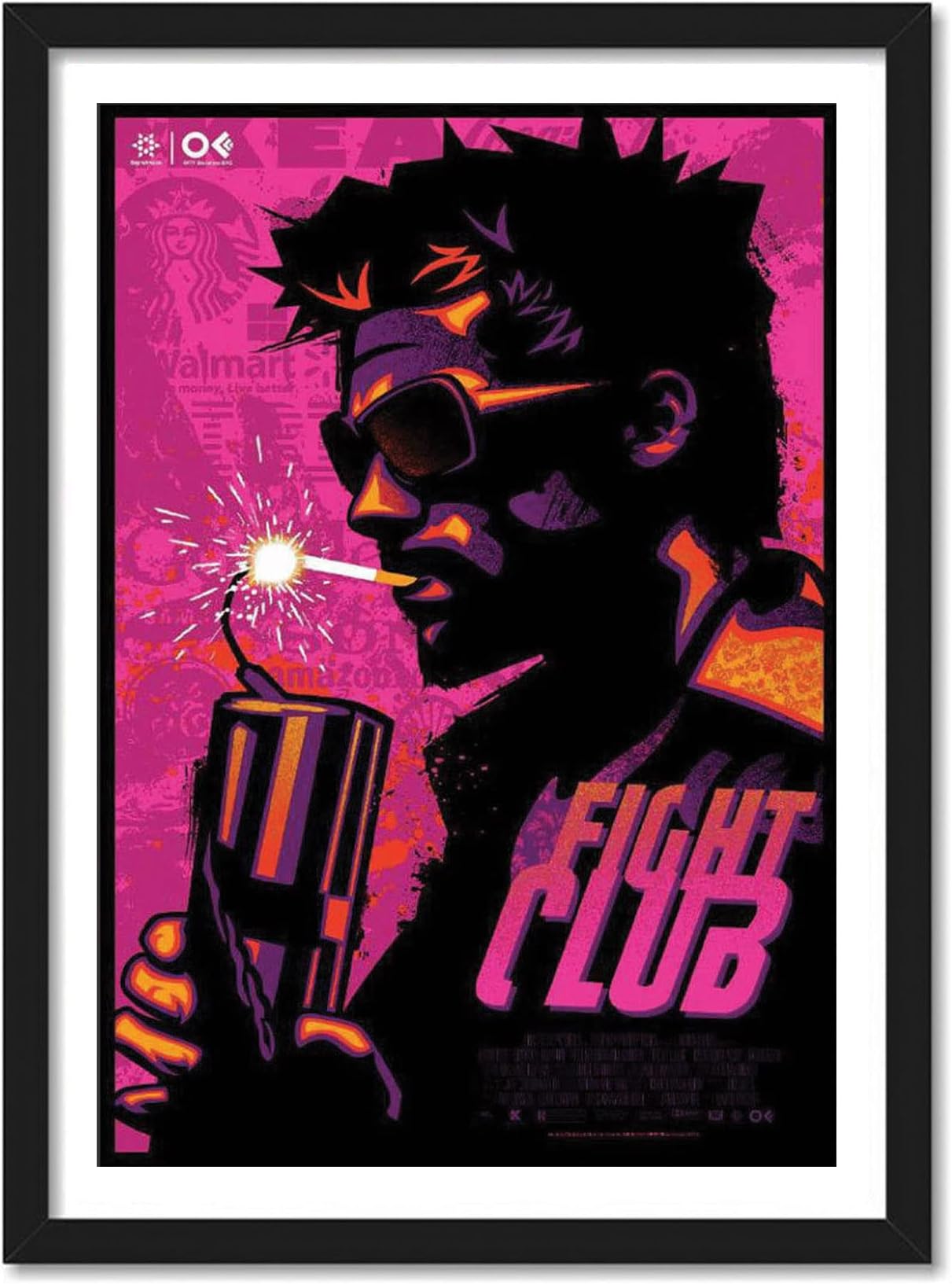Good Hope Wood Fight Club Movie Poster Frame (10 X 13 Inch, Framed)( Multicolour)