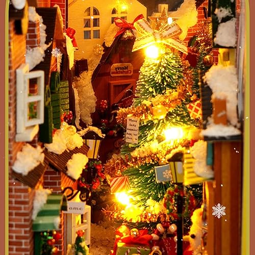 Miniatura 7 de Rompecabezas de madera 3D para libros, kit de rincón de libros, sujetalibros de madera 3D, kit en miniatura de rincón de libro, kit de construcción