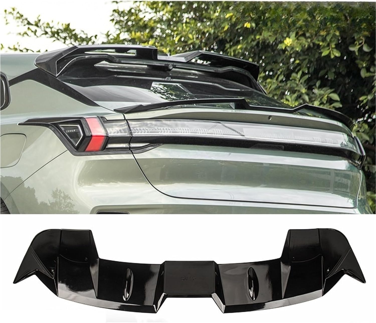 Top Wing Compatible For Zeekr 001 2021-2024 ABS Trunk Spoiler Wing Spoiler Car Styling Accessories Zeekr R Body Kit Accessories