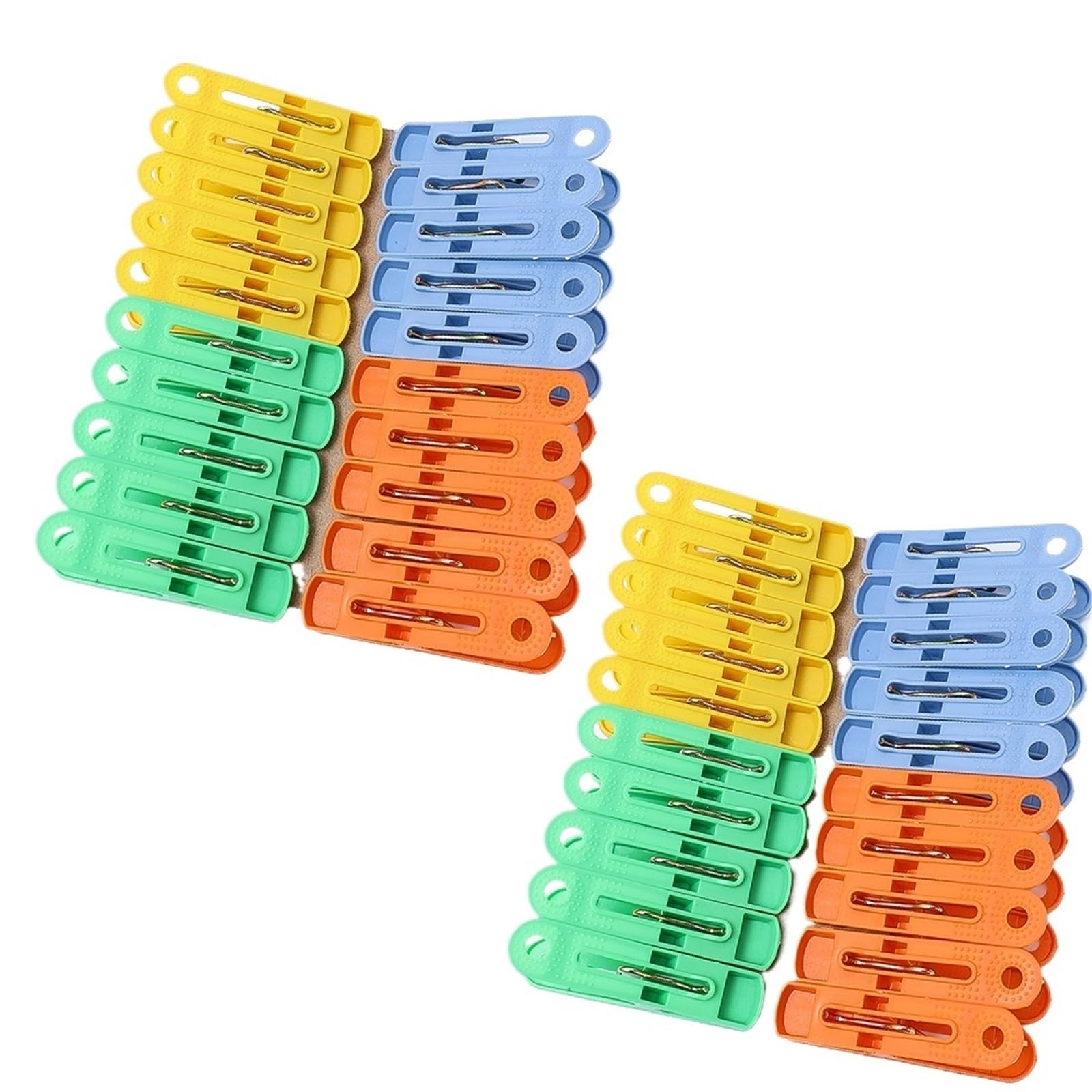200/400Pcs Plastic Clothespins Windproof Laundry Clothes Clip Hangers for Washing Line(5x1.3x2.5cm 200pcs)