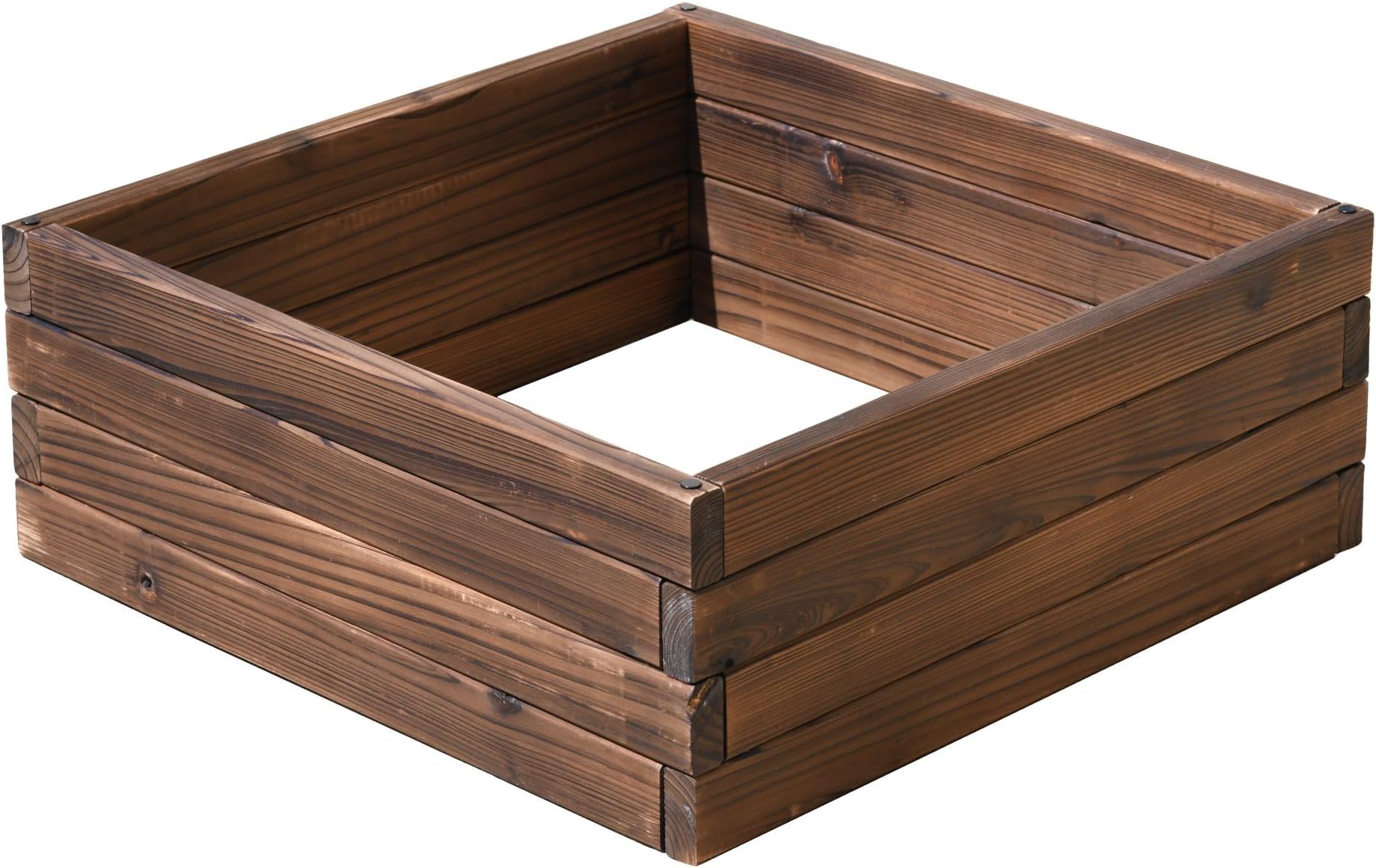 Wooden Raised Garden Planter Treated Fir Wood Outdoor Flower Trough