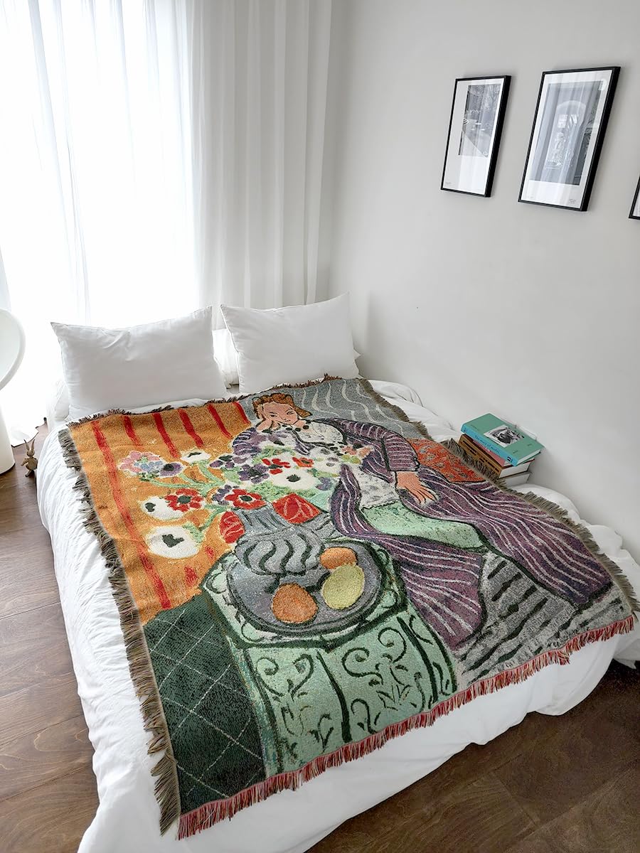 Amazon｜Henri Matisse アンリ・マティス「紫のローブとアネモネ