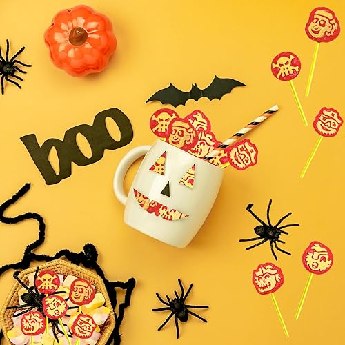 Miniatura 8 de Pirata de Halloween pirata pirata chupones de caramelos, ideal para rellenos de bolsas de fiesta, envueltos individualmente (media libra)