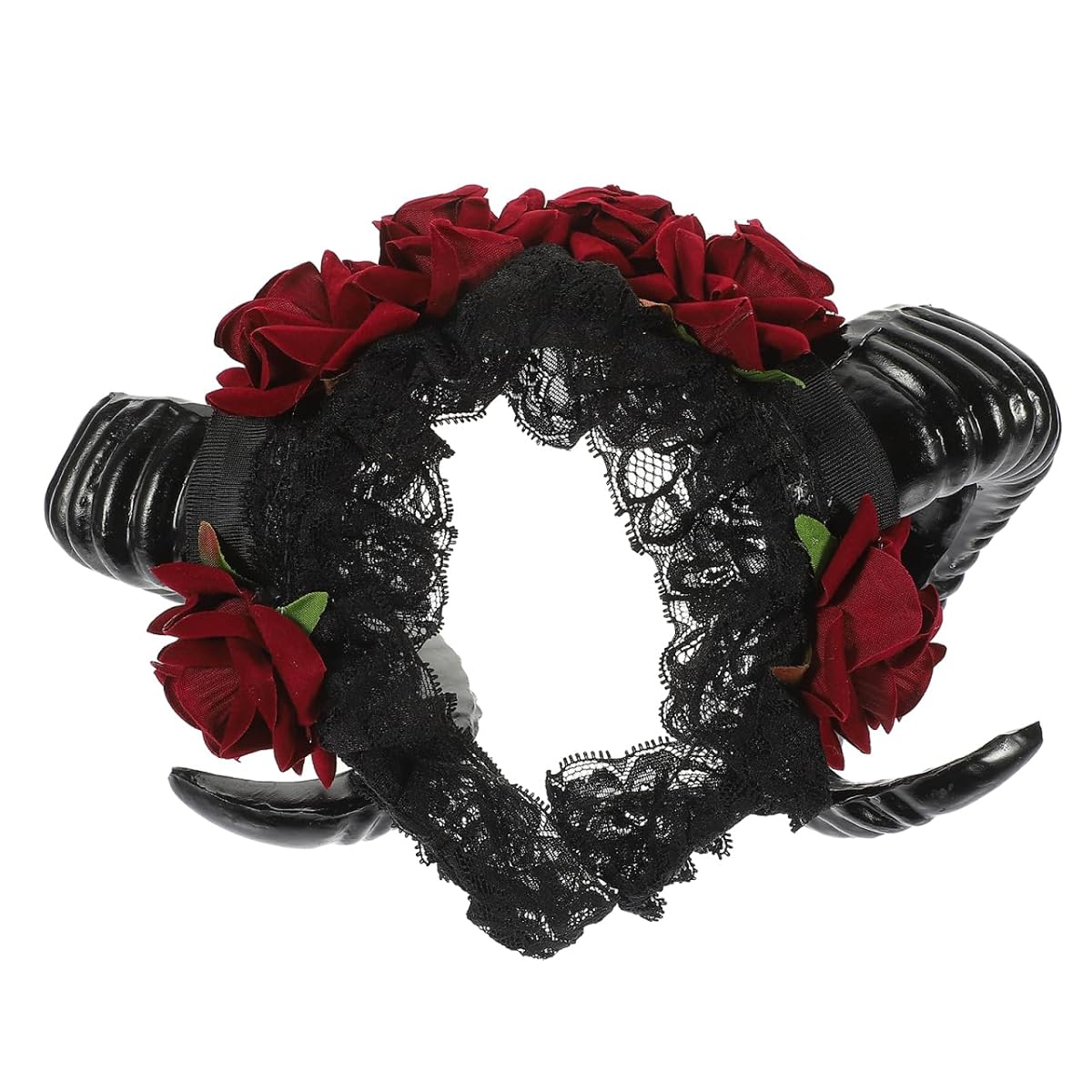 Amazon.com: Lurrose Rose Horn Headband Gothic Sheep Horn Lace