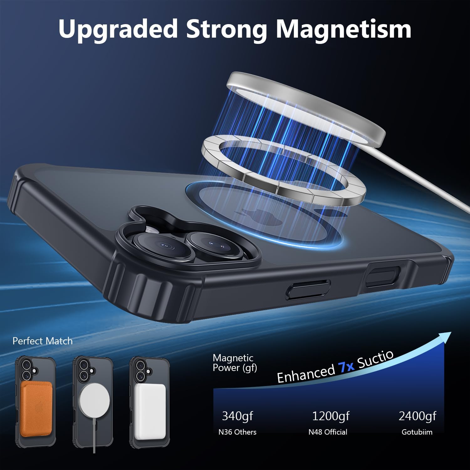 for iPhone 17 Case [Compatible with MagSafe] [2X Screen Protectors] [Military Grade Drop Tested] Heavy Duty Magnetic Phone Case for iPhone 17 6.3",Black