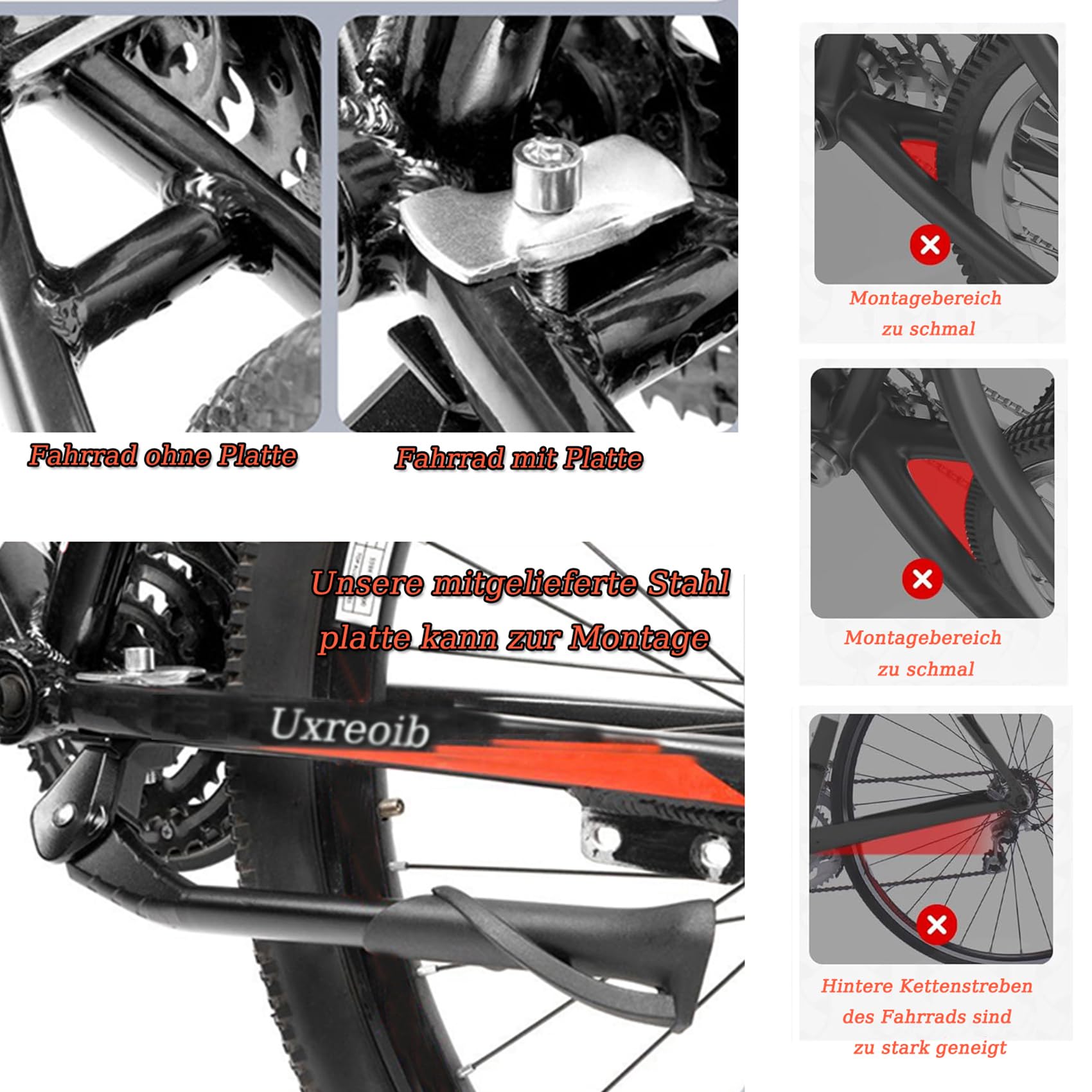 Sitbfoam 24-29 Zoll Höheverstellbar Aluminiumlegierung Fahrrad Ständer bis 35kg Traglast, rutschfest Seitenständer,Stabil Fahrradständer für Mountainbike,E-Bike,Rennrad,Cityrad (Cycling-3) Sport & Freizeit