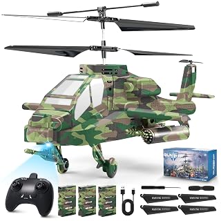 Charmofun Hubschrauber Ferngesteuert, 2,4Ghz RC Helikopter mit Licht und 3 Akkus, 40 Minuten Flugzeit, 3.5 Kanäle Helikopter Ferngesteuert mit Höhenhaltefunktion, Geschenke für Kinder ab 8 Jahre(Grün) - Amazon product rated Grade A