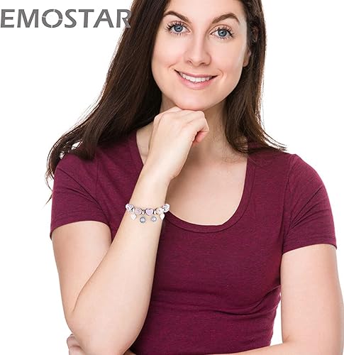 Miniatura 6 de EMOSTAR Dijes para el día de San Valentín, nudo celta, lápiz labial rojo, I Love You, conciencia sobre el autismo, magnolia, niño y niña enamorada,