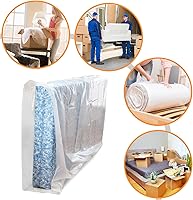 Vista 7 de Bolsas de colchón para mudanza y almacenamiento de 5 mil, tamaño individual, 1 paquete, funda protectora de colchón resistente e impermeable, bolsa