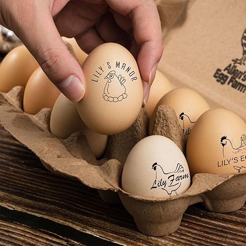 Miniatura 5 de Sellos de huevos personalizados para huevos frescos, sello de pollo de goma pertsonalizado con tu propio diseño, marcado para huevos frescos de