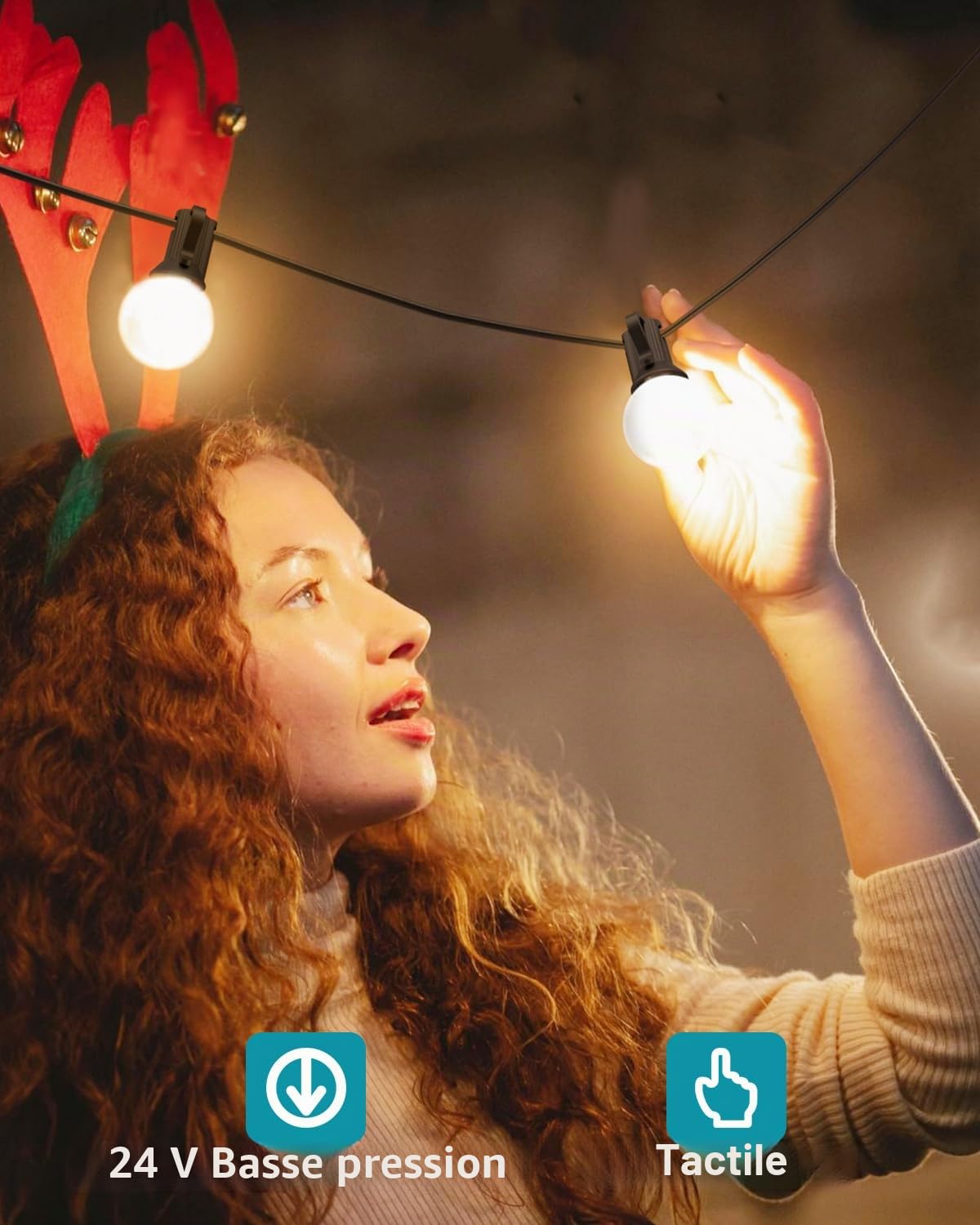 kolpop Guirlande Lumineuse Extérieur Dimmer&Minuterie 46M/152FT, 60+6 G40 LED Guirlande Guinguette Exterieur, Guirlande Ampoules avec Étanche pour Jardin Terrasse Mariage Fête Balcon Noël(Lot de 2)