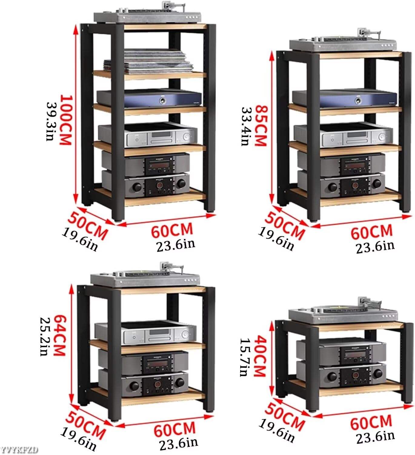HiFi Audio 2/3/4/5-poziomowy stojak stereo do gramofonów płyt winylowych i mebli telewizyjnych Bluray idealna do wzmacniaczy i przetworników cyfrowo-analogowych