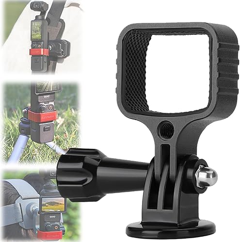 Honlyn Adaptador de metal compatible con DJI Pocket 3 Expansion Adapter Head Gimbal Head Camera Fixed Frame Bracket, OSMO Pocket 3 Accesorios (negro)