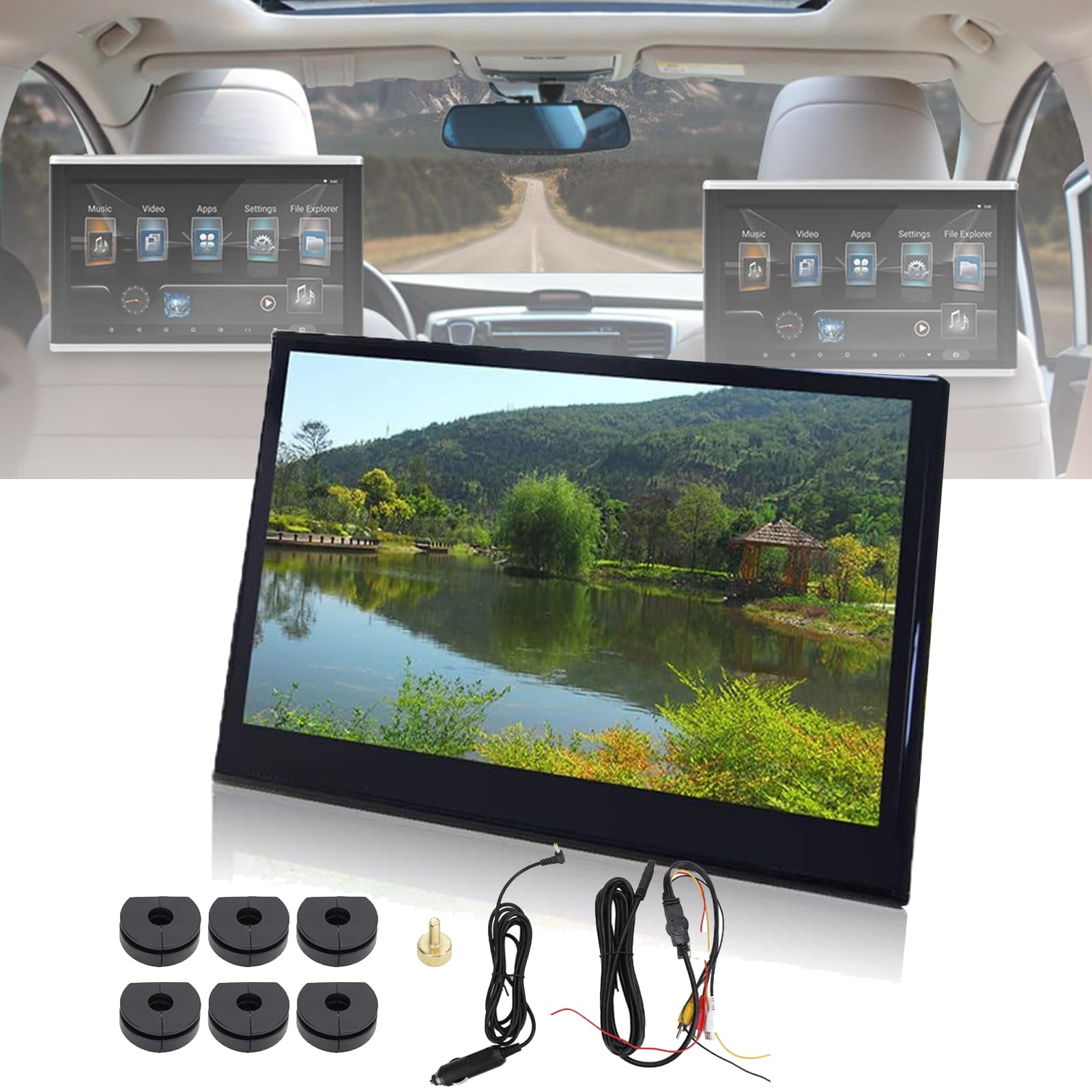 Reproductor de reposacabezas táctil 8K de 12,5 pulgadas con Wifi, Bluetooth y 32GB