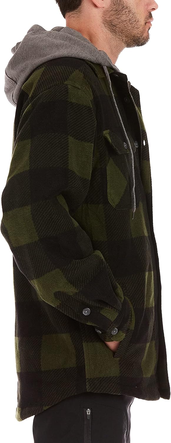 Smith's Workwear mens Sherpa Lined Microfleece Shirt Jacket - Image 3